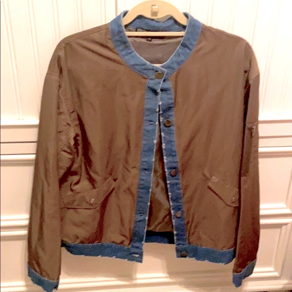 Cute green and denim jacket